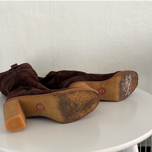 Ugg dark brown suede heeled boots - Picture 11 of 12